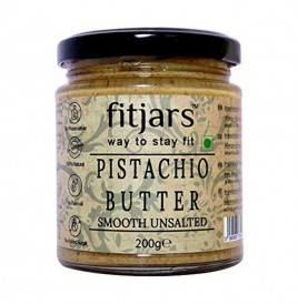 Fitjars Pistachio Butter, Smooth Unsalted  Glass Jar  200 grams